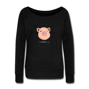 Musik LK Pullover - Schwein mit Kopfhörer Musik Geschenk