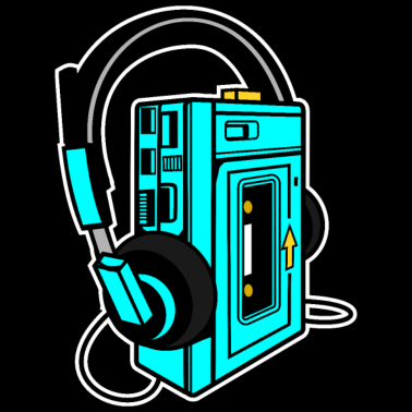 Motiv Walkman Kasette Musik retro style Geschenkidee