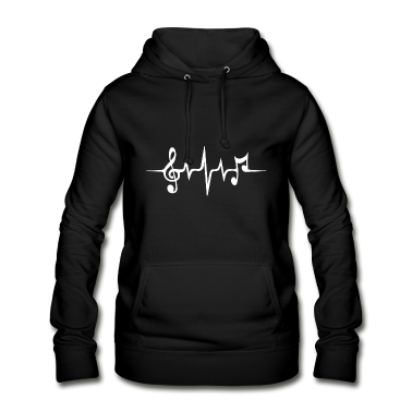 Musik LK Hoodie - Herzschlag Musik Puls Notenschlüssel Musiknoten