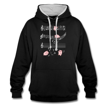 Musik LK Hoodie - Musik Schweine Musiknoten Süßes Ferkel Geschenk