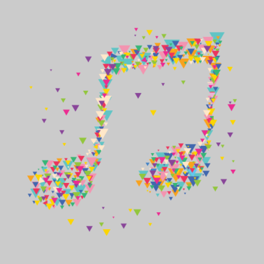 Motiv Musiknoten Geometrische Dreiecke Kunst Künstler