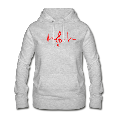 Musik LK Hoodie - EKG mit Notenschlüssel Liebe zur Musik für Musiker