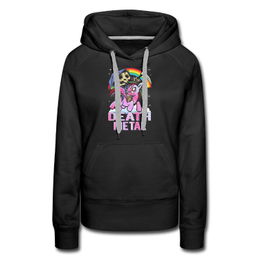 Musik LK Hoodie - Death Metal Einhorn Sensenmann Regenbogen