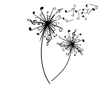 Motiv Noten Musik Pusteblume Löwenzahn Natur Geschenk