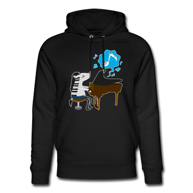 Musik LK Hoodie - Ein Zebra spielt Klavier