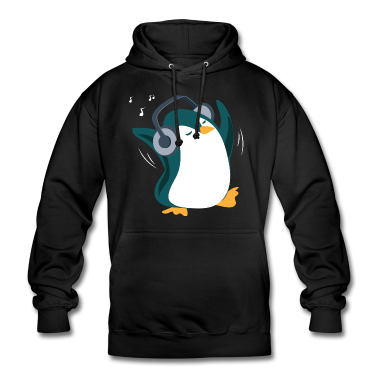 Musik LK Hoodie - Pinguin Kopfhörer Musik Geschenkidee Antarktis