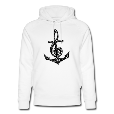Musik LK Hoodie - Anker, Musik Note, Musiknote, Notenschlüssel, Bass