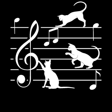 Motiv Musiker Musiknoten Katzenmusik Musikliebhaber