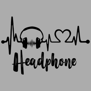 Motiv Kopfhörer-Herzschlag-Musiker-Musikfreund