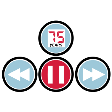 Motiv 75 Jahre Stop-Musik-Player