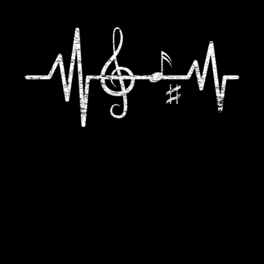 Motiv Musik Violinschlüssel Herzschlag