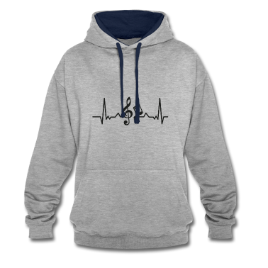 Musik LK Hoodie - Musik Herzschlag EKG