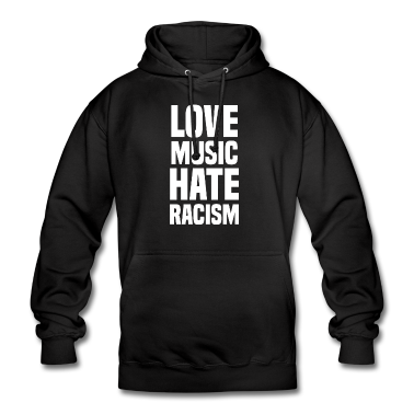 Musik LK Hoodie - Love Music Hate Racism Liebe Musik Hasse Rassismus