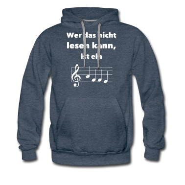 Musik LK Hoodie - Wer das nicht lesen kann ist ein Affe Musik!