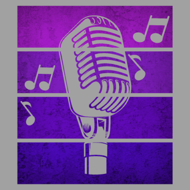 Motiv Musik Mikrofon mit Note Sänger Karaoke