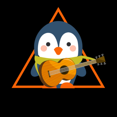 Motiv Pinguin mit Gitarre - Musik Pinguin
