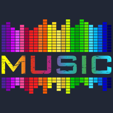 Motiv Music Musik Equalizer Regenbogen bunte Welt tanzen