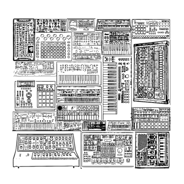 Motiv Synthesizer und Schlagzeugmaschinen
