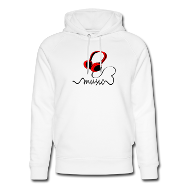 Musik LK Hoodie - Music Headphone | Musik Kopfhörer in rot
