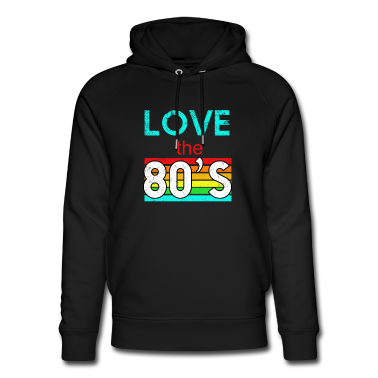 Musik LK Hoodie - Love the 80's Retro Regenbogen