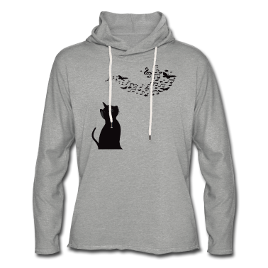 Musik LK Hoodie - Katze mit Musiknoten
