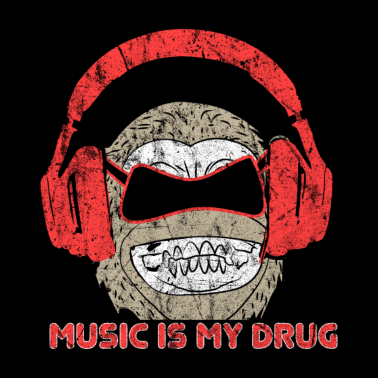 Motiv Affe Musik Geschenk