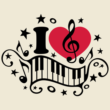 Motiv Musik Herz Note love Klassik Chor Stern Klavier