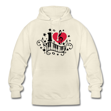 Musik LK Hoodie - Musik Herz Note love Klassik Chor Stern Klavier