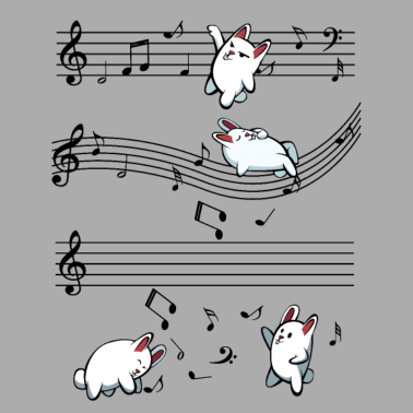 Motiv Musik Hasen Musiknoten Niedlich Häschen Geschenk