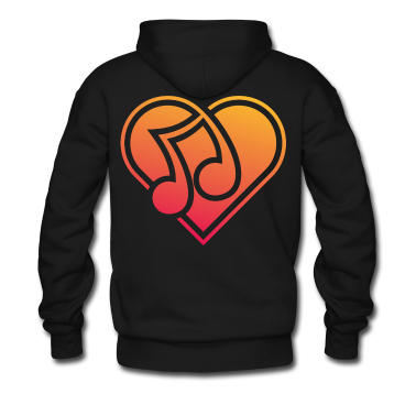 Musik LK Hoodie - Herz mit Musiknote Ich liebe Musik