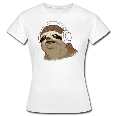 Musik LK T-Shirt - Faultier mit Kopfhörern