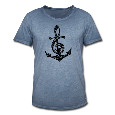 Musik LK T-Shirt - Anker, Musik Note, Musiknote, Notenschlüssel, Bass