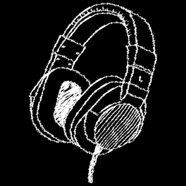 Motiv Kopfhörer - gezeichnet - Retro