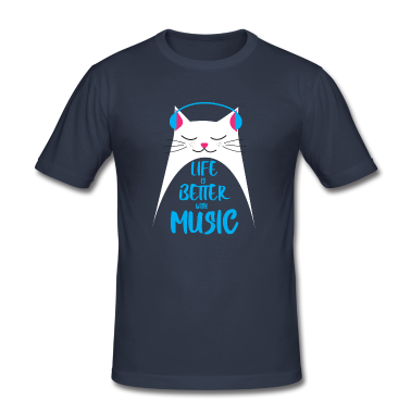 Musik LK T-Shirt - Das Leben ist besser mit Musik - Katze