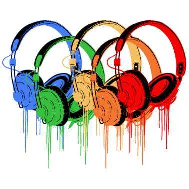 Motiv Bunte Kopfhörer