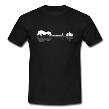 Musik LK T-Shirt - Fahrrad Fahrer Gitarre Silhouette Geschenk