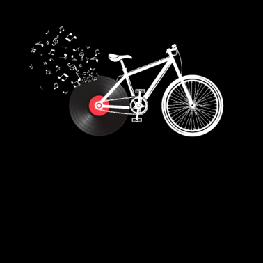Motiv Fahrrad mit Schallplatte Vinyl für Radfahrer Shirt