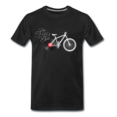 Musik LK T-Shirt - Fahrrad mit Schallplatte Vinyl für Radfahrer Shirt
