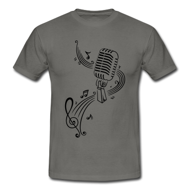 Musik LK T-Shirt - Musik, Notenschlüssel, Mikrophon
