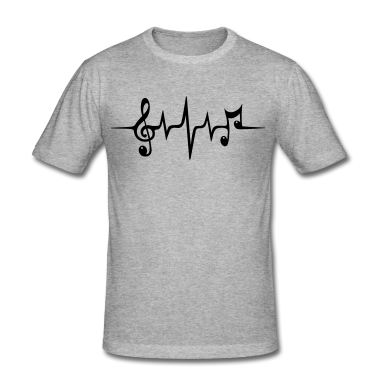 Musik LK T-Shirt - Herz Frequenz Musik Note Notenschlüssel Electro