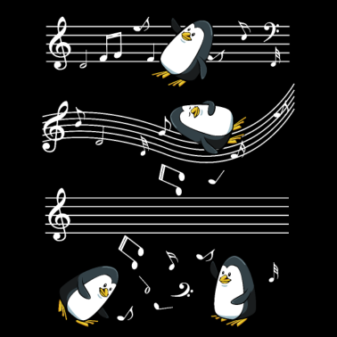 Motiv Musik Pinguine Musiknoten Süß Pinguin Geschenk