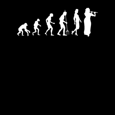Motiv Flötenspieler Evolution Flötenspielerin Geschenk
