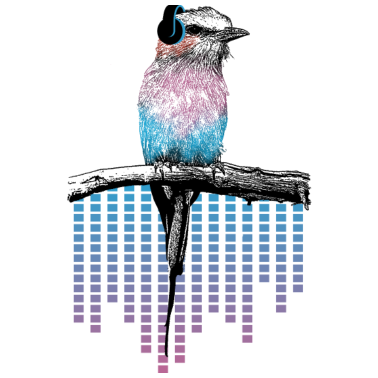 Motiv DJ Vogel Mit Kopfhörern