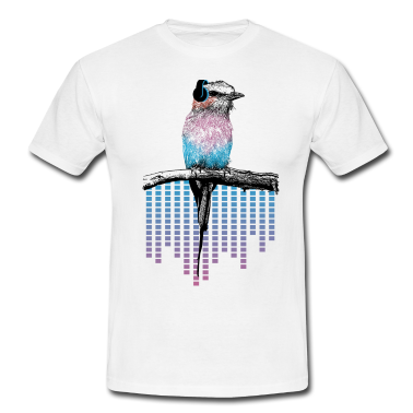 Musik LK T-Shirt - DJ Vogel Mit Kopfhörern