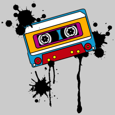 Motiv Musik Retro Mixtape Kassette 80er 90er Jahre Fun