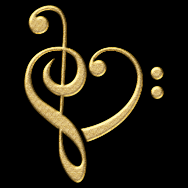 Motiv Musik Note Herz, Bass, Notenschlüssel, Klassik,