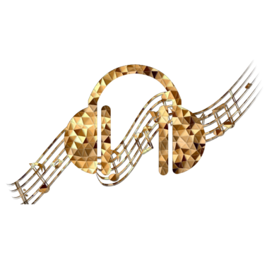 Motiv Kopfhörermusik - gold
