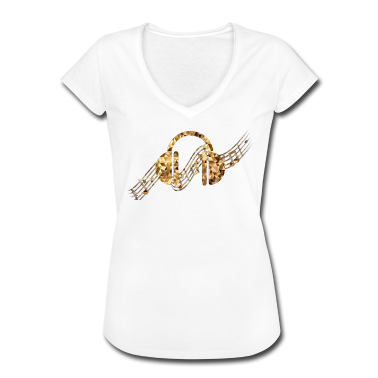 Musik LK T-Shirt - Kopfhörermusik - gold