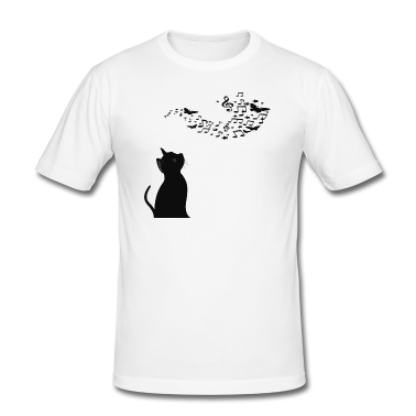 Musik LK T-Shirt - Katze mit Musiknoten