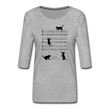 Musik LK T-Shirt - Katzen Musik Noten